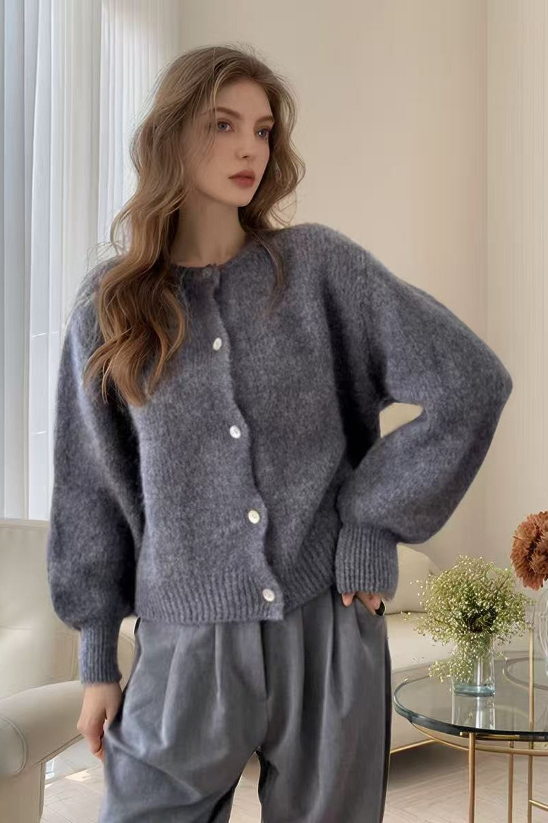 Macaron Color Solid Cardigan