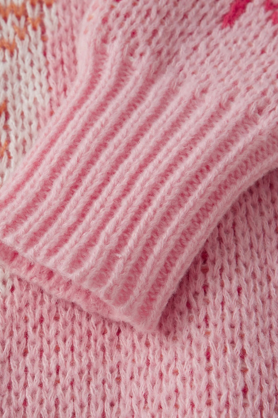Boot Pattern V Neck Knit Cardigan